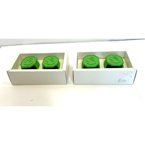 Swarovski 2025 Logo Green Ceramic Napkin Rings Set of 4 New in Box - Picture 10 of 15